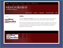 Tablet Screenshot of nexojuridico.com